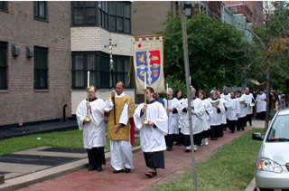 Corpus Christi procession around the block
